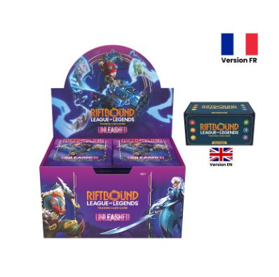 Riftbound: League of Legends – Display – Unleashed + 1 Box – Bulk Runes – in English FREE – Box of 24 Boosters in French